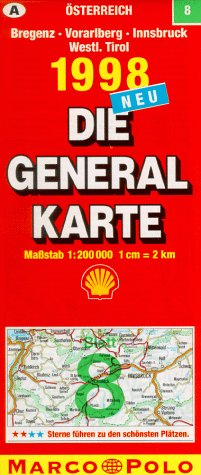 Die Generalkarte Österreich / 1:200000: Die Generalkarte Österreich / Bregenz /Vorarlberg /Innsbruck /Westliches Tirol: 1:200000 / 1:200000 book