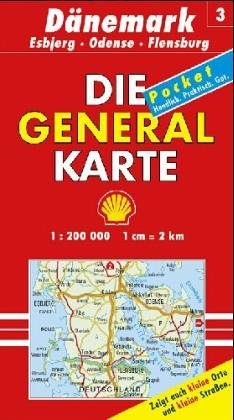 Generalkarte Dänemark 3. Esbjerg / Kolding / Odense / Toender Maps & Plans