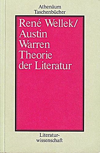 Theorie der Literatur (Athenäums Studienbücher Literaturwissenschaft) Books