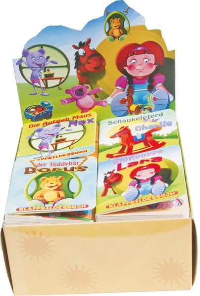 Klappbilderbuch (4 Titel à 8 St. im Displaykarton) Der Teddybär Borus / Die Aufziehmaus Max / Schaukelpferd Charlie / Stoffpuppe Lara Children's books