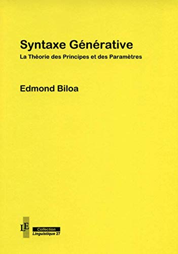 Syntaxe générative: Theorie des prinapes et des parametres Books