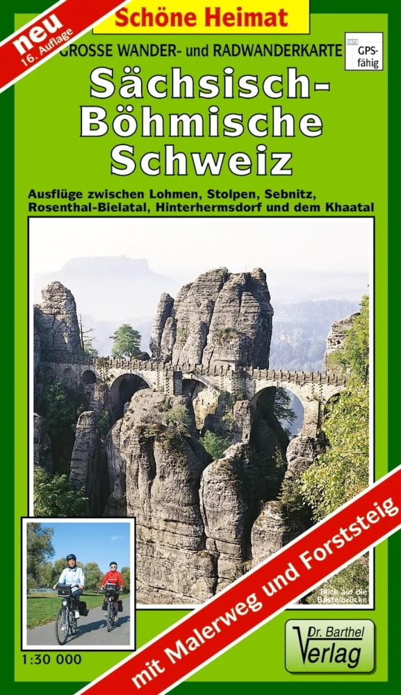 Doktor Barthel Wander- und Radwanderkarten, Sächsisch-Böhmische Schweiz, Große Wanderkarte: Ausflüge zwischen Lohmen, Stolpen, Sebnitz, ... mit Malerweg und Forststeig (Schöne Heimat) Leisure, Home & Garden