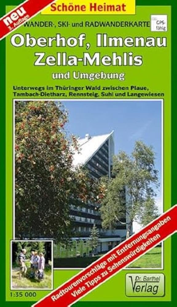 Wander-, Ski- und Radwanderkarte Oberhof, Ilmenau, Zella-Mehlis und Umgebung Leisure, Home & Garden