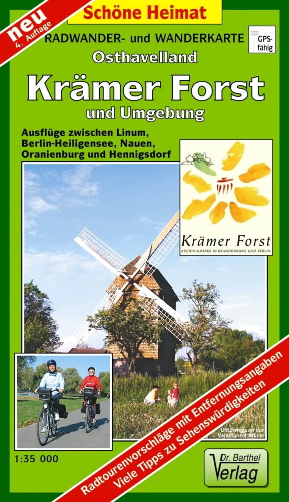 Krämer Forst  und Umgebung 1 : 35 000. Radwander- und Wanderkarte Leisure, Home & Garden