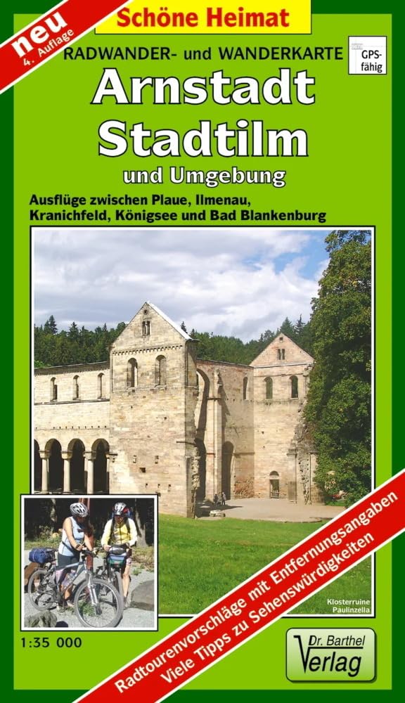 Radwander- und Wanderkarte Arnstadt, Stadtilm und Umgebung Leisure, Home & Garden