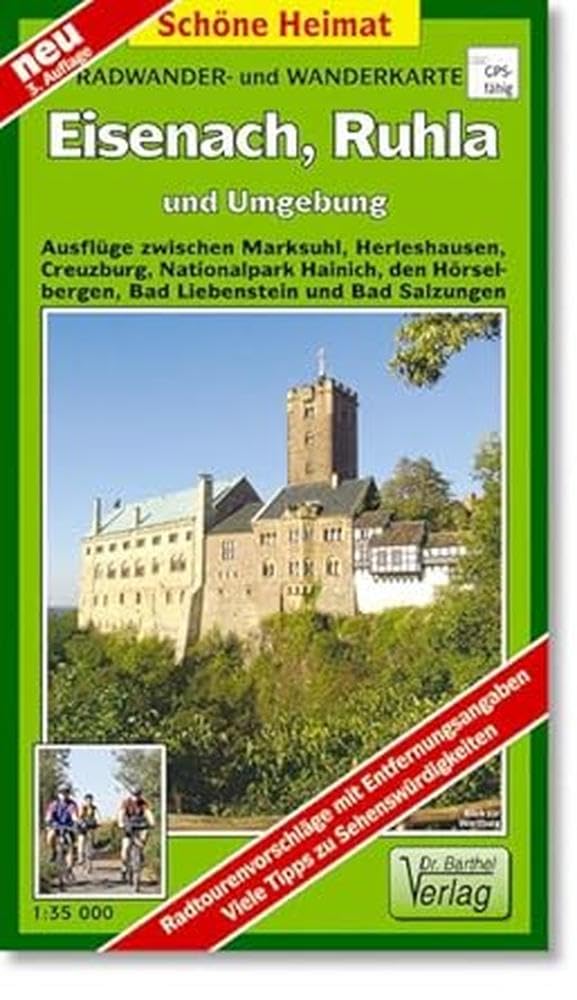 Eisenach, Ruhla und Umgebung 1 : 35 000. Radwander-und Wanderkarte Leisure, Home & Garden