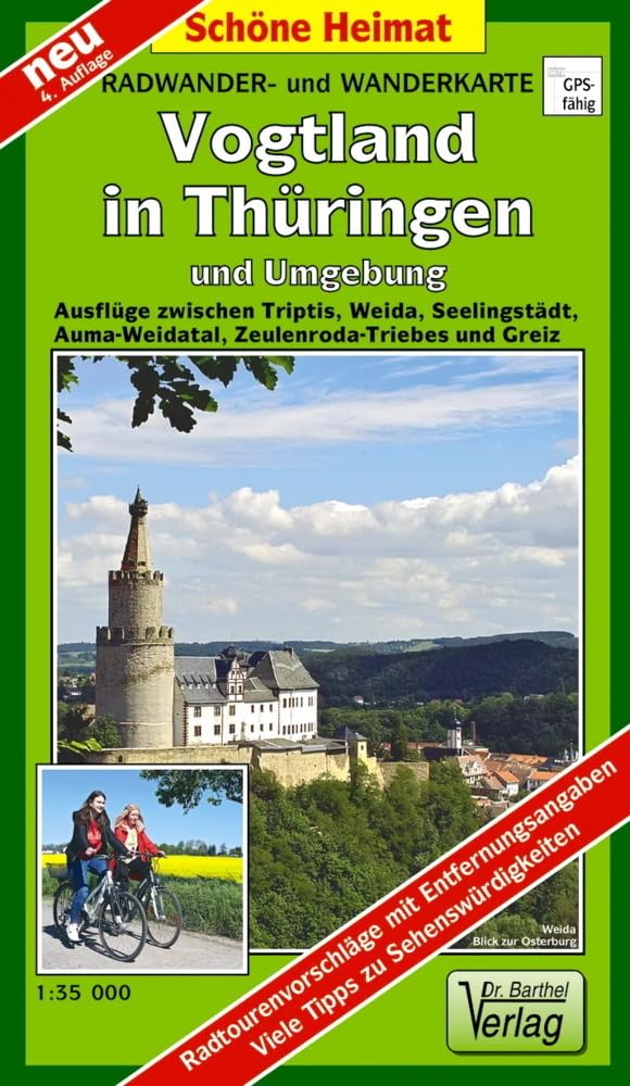 Radwander- und Wanderkarte Vogtland in Thüringen und Umgebung: Ausflüge zwischen Triptis, Weida, Seelingstädt, Auma-Weidatal, Zeulenroda-Triebes und Greiz. 1:35 000 (Schöne Heimat) Leisure, Home & Garden