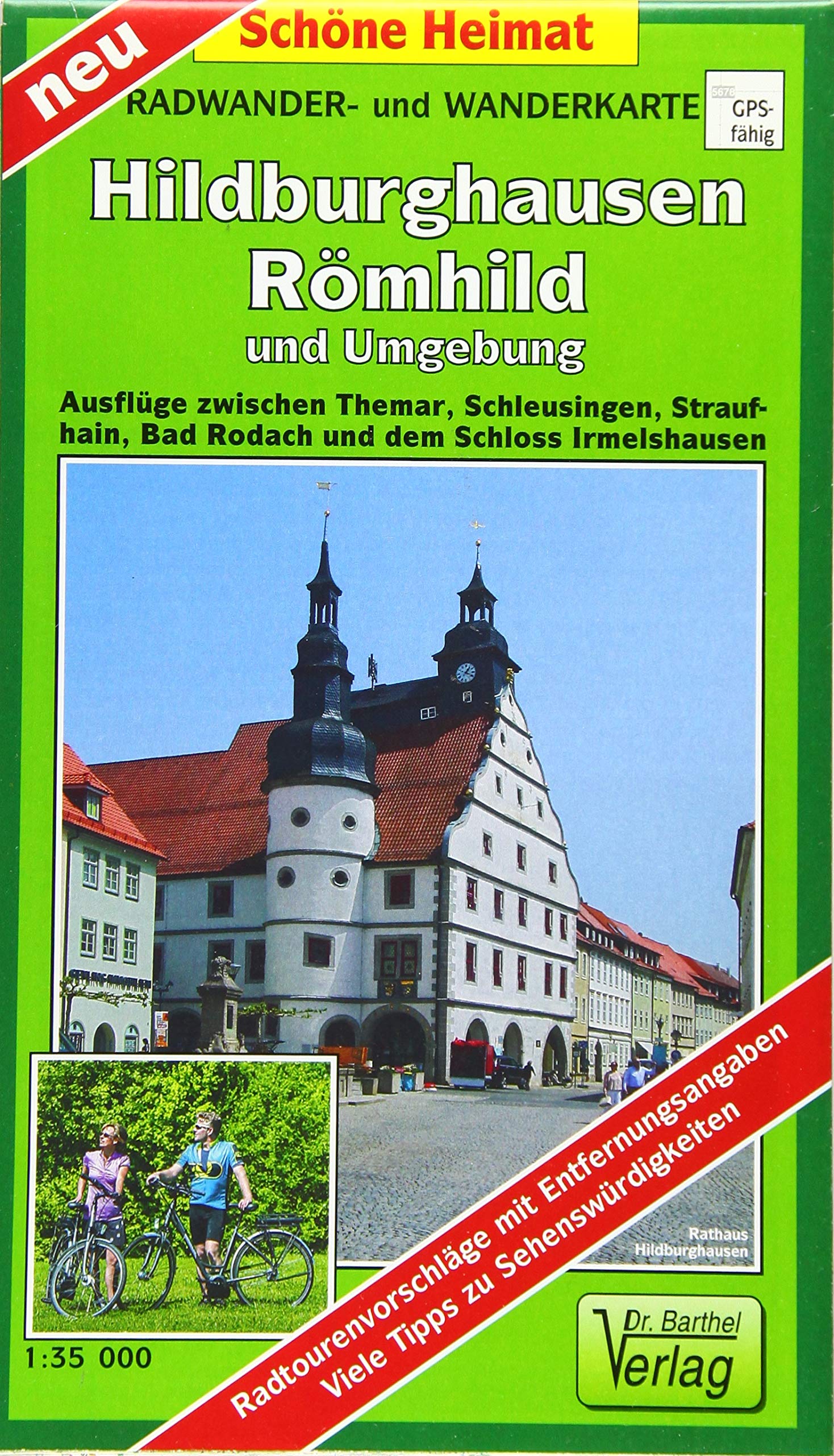 Radwander- und Wanderkarte Hildburghausen, Römhild und Umgebung: Ausflüge zwischen Themar, Schleusingen, Straufhain, Bad Rodach und dem Schloss Irmelshausen. Maßstab 1:35000 (Schöne Heimat) Leisure, Home & Garden
