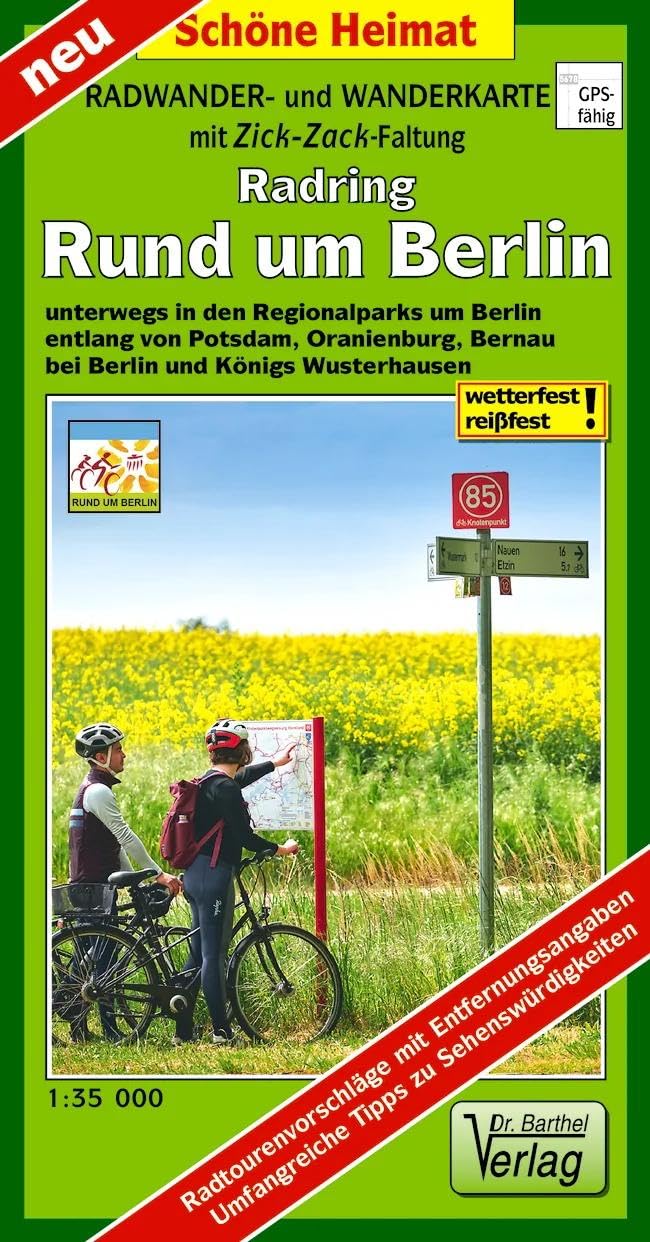 Radwander- und Wanderkarte Radring Rund um Berlin Leisure, Home & Garden