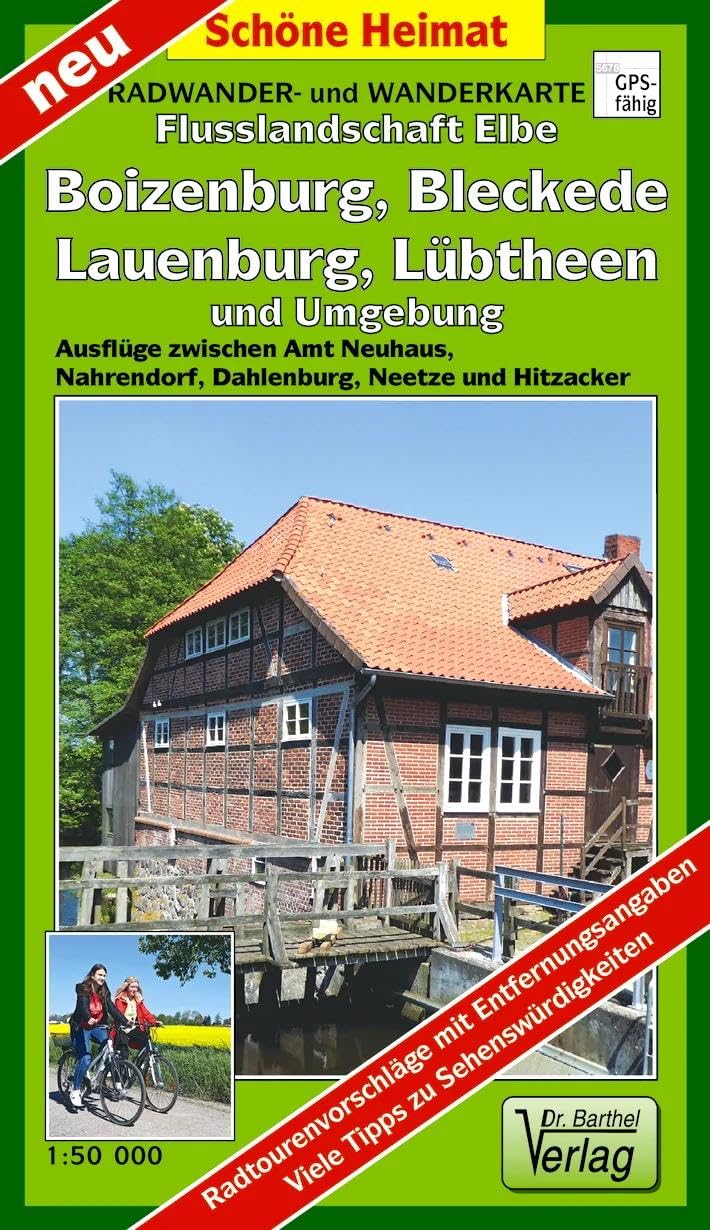 Radwander- und Wanderkarte Flusslandschaft Elbe, Boizenburg/Elbe, Bleckede, Dahlenburg und Umgebung Leisure, Home & Garden
