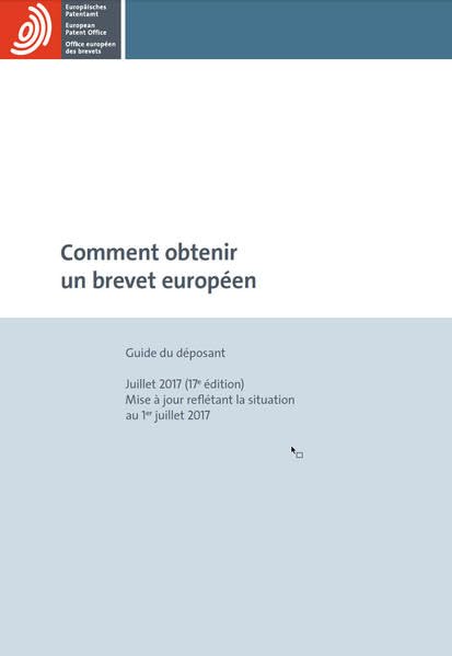 Comment obtenir un brevet européen: Guide du déposant Law