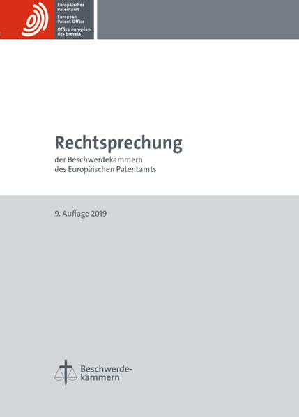 Rechtsprechung der Beschwerdekammern des Europäischen Patentamts book