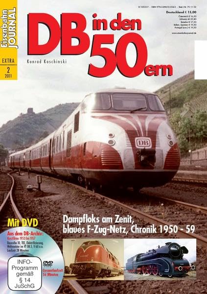 DB in den 50ern - mit Video-DVD - Dampfloks am Zenit, blaues F-Zug-Netz, Chronik 1950 - 1959 - Eisenbahn Journal Extra-Ausgabe 2-2011 Leisure, Home & Garden