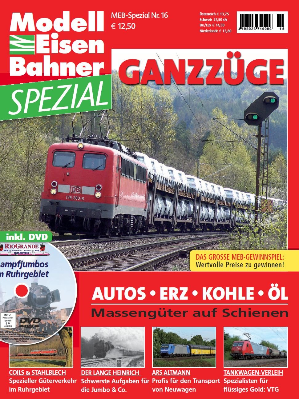 Ganzzüge - Autos, Erz, Kohle, Öl - MEB ModellEisenBahner Spezial 16-2013 mit DVD Books