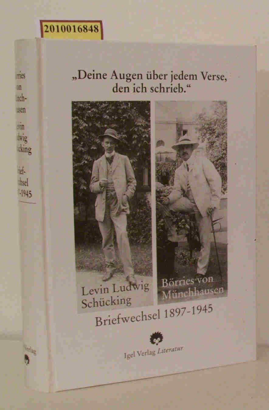 ' Deine Augen über jedem Verse, den ich schrieb.' book