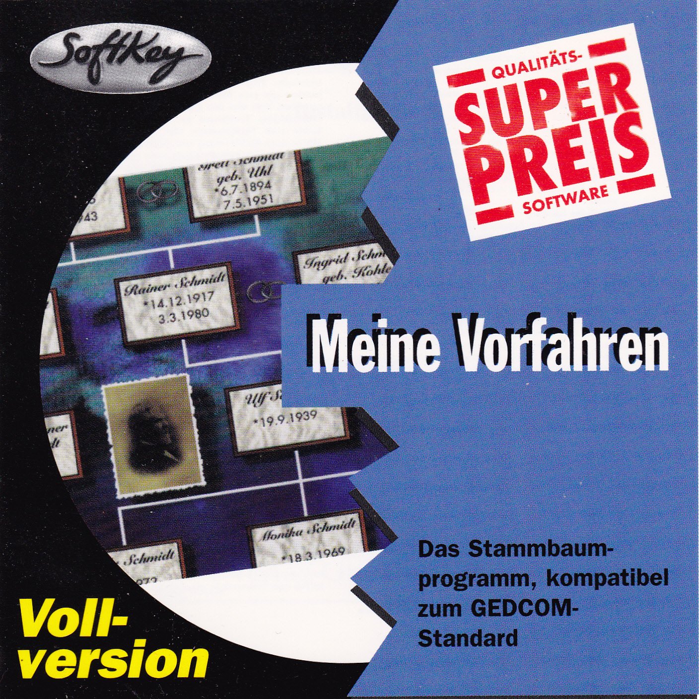 Meine Vorfahren: Das Stammbaumprogramm, kompatibel zum GEDCOM-Standard. Vollversion f. Windows 3.1x/95 (tewi CD Jewelcase) Books