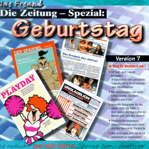 Die Zeitung-spezial: Geburtstag. Die wirklich persönliche Zeitung zum Geburtstag Film, Art & Culture