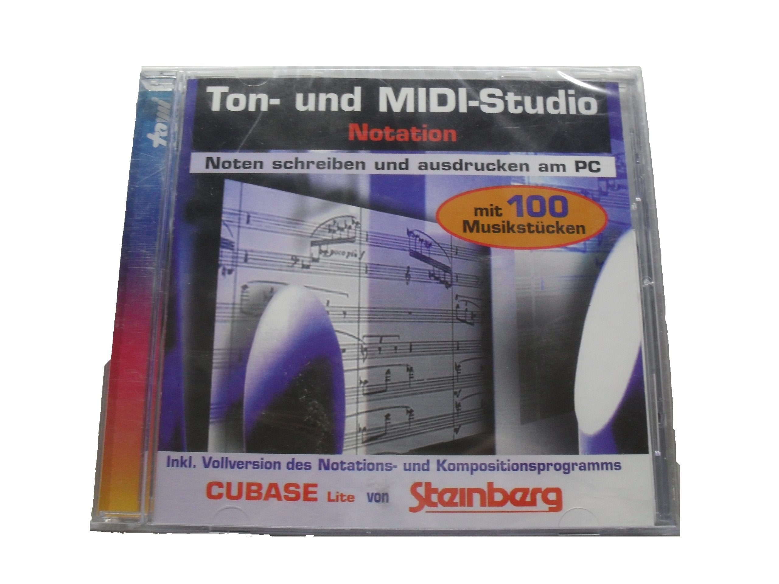 Ton-Studio und MIDI-Studio, CD-ROMs, Notation, 1 CD-ROM: Noten schreiben und ausdrucken am PC. Mit 100 Musikstücken. Inkl. Vollversion d. ... 'Cubase Lite'. Für Windows 3.1x/95/NT Books