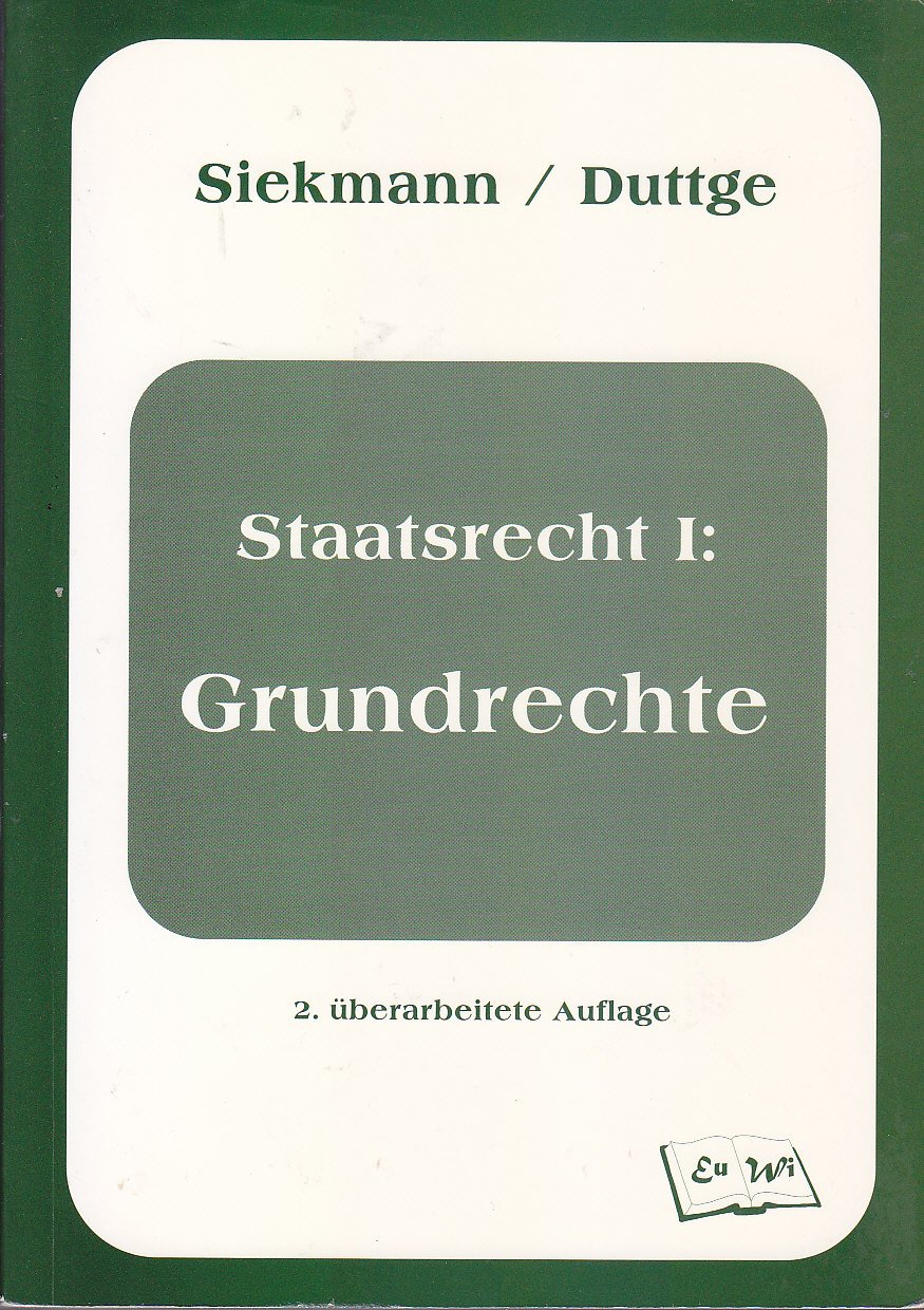 Staatsrecht I: Grundrechte Books