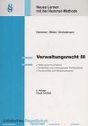 Verwaltungsrecht III (Skripten - Öffentliches Recht) Law