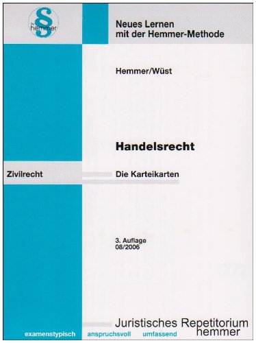 Handelsrecht - Karteikarten (Karteikarten - Zivilrecht) Law