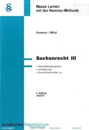Sachenrecht III (Skripten - Zivilrecht) Law