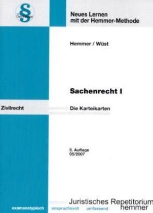Sachenrecht I - Karteikarten (Karteikarten - Zivilrecht) Law