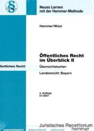 Ö-Recht im Überblick II, Bayern - Karteikarten (Karteikarten - Öffentliches Recht) Law