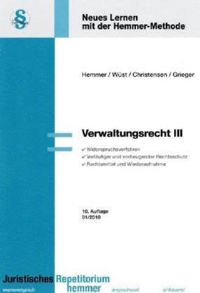 Verwaltungsrecht III (Skripten - Öffentliches Recht) Law