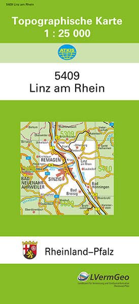 TK25 5409 Linz am Rhein: Topographische Karte 1:25000 (Topographische Karten 1:25000 (TK 25) Rheinland-Pfalz (amtlich): Mehrfarbige Ausgabe) Leisure, Home & Garden
