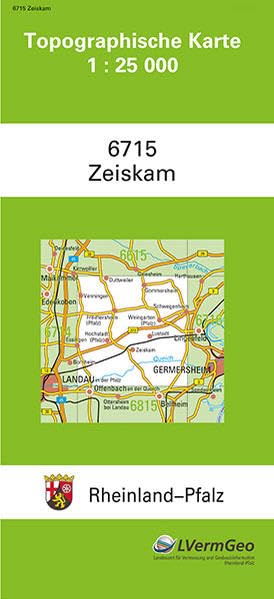TK25 6715 Zeiskam: Topographische Karte 1:25000 (Topographische Karten 1:25000 (TK 25) Rheinland-Pfalz (amtlich): Mehrfarbige Ausgabe) Leisure, Home & Garden
