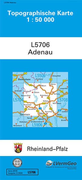 TK50 L 5706 Adenau: Topographische Karte 1:50000 (Topographische Karten 1:50000 (TK 50) Rheinland-Pfalz (amtlich): Mehrfarbige Ausgabe) Leisure, Home & Garden