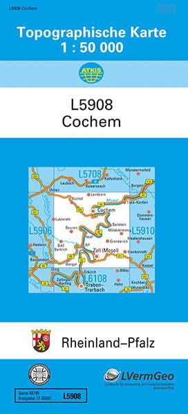 TK50 L5908 Cochem: Topographische Karte 1:50000 (Topographische Karten 1:50000 (TK 50) Rheinland-Pfalz (amtlich): Mehrfarbige Ausgabe) Leisure, Home & Garden