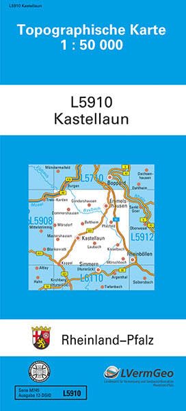 TK50 L5910 Kastellaun: Topographische Karte 1:50000 (Topographische Karten 1:50000 (TK 50) Rheinland-Pfalz (amtlich): Mehrfarbige Ausgabe) Leisure, Home & Garden