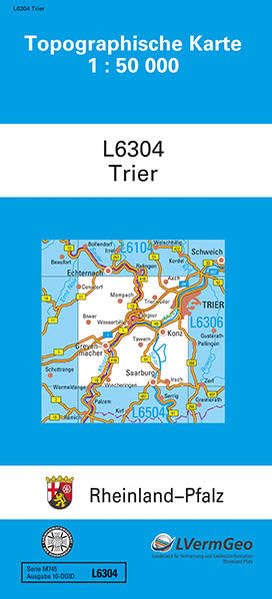 TK50 L6304 Trier: Topographische Karte 1:50000 (Topographische Karten 1:50000 (TK 50) Rheinland-Pfalz (amtlich): Mehrfarbige Ausgabe) Leisure, Home & Garden