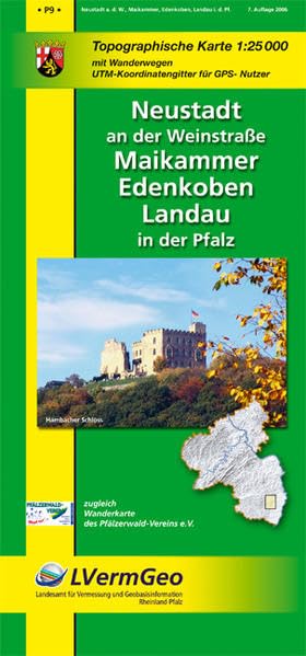 Neustadt, Maikammer, Edenkoben, Landau (W): Mit Wanderwegen, UTM-Koordinatengitter für GPS-Nutzer. Zugl. Wanderkte. d. Pfälzerwald-Vereins (Freizeitkarten Rheinland-Pfalz 1:15000 /1:25000) Leisure, Home & Garden