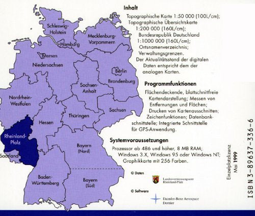 TOP 50 Rheinland-Pfalz /Saarland 5.O mit interaktivem Bildflug: Topographische Karte 1:50000, Übersichtskarte 1:200000. Bundesrepublik Deutschland ... (amtlich): Mehrfarbige Ausgabe) Leisure, Home & Garden