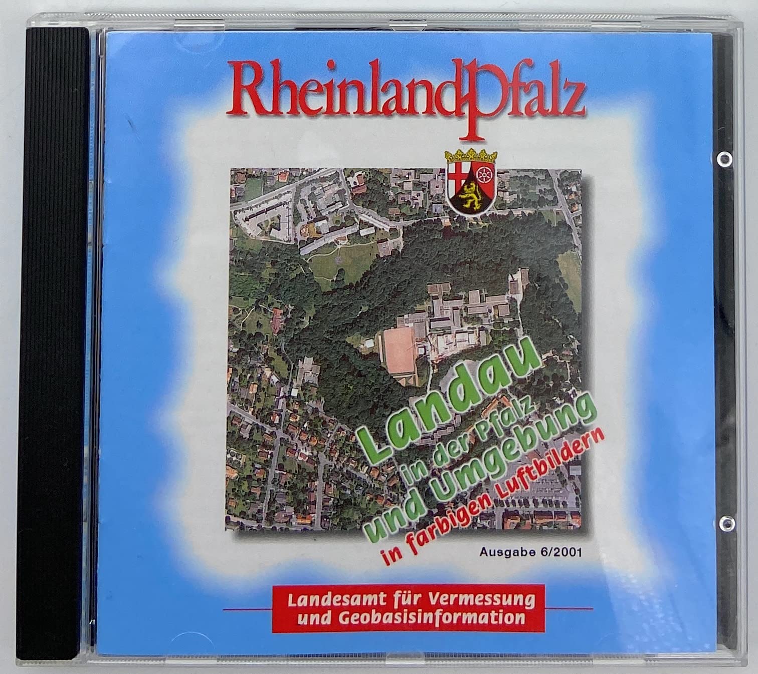Landau und Umgebung in farbigen Luftbildern: Luftbilder, Verwaltungsgrenzen, Ortsnamen, Strassenklassifizierung, Behörden, Kulturelle und wissenschaftliche Einrichtungen Maps & Plans