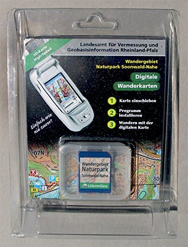 Wandergebiet Naturpark Soonwald-Nahe, 1 SD-KarteFür GPS-Empfänger (integriert oder mit Bluetooth-Schnittstelle) und SD-Slot mit Windows CE 3.0, Windows Mobile 2002, 2003, 2005, 2006. 1 : 25.000 u. 1 : 50.000 Hobbies & Leisure