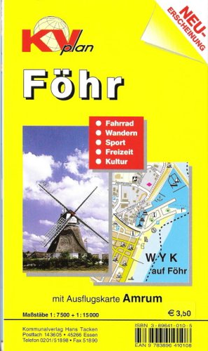 Föhr: 1:7500. Amtsplan mit Freizeitkarte 1:15000. Mit Rad- und Wanderwegen. Mit Amrun Maps & Plans
