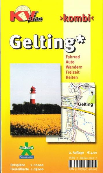 Gelting: 1:10000 Amtsplan mit Freizeitkarte 1:25000 incl. Radrouten, Wander- und Reitwegen (KV-Schleswig-Holstein-Karten) Leisure, Home & Garden