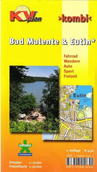 Bad Malente & Eutin: 1:12.500 Stadtpläne mit Freizeitkarte 1:25.000 inkl. Radrouten und Wanderwegen: Fahrrad, Wandern, Auto, Sport, Freizeit (KV-Schleswig-Holstein-Karten) Leisure, Home & Garden