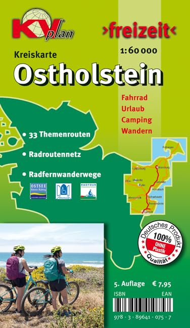 Ostholstein Kreis, KVplan, Radkarte/Freizeitkarte, 1:60.000: KVplan, Freizeitkarte/Radkarte inkl. 33 offizielle Rundrouten; 1:60.000 Leisure, Home & Garden