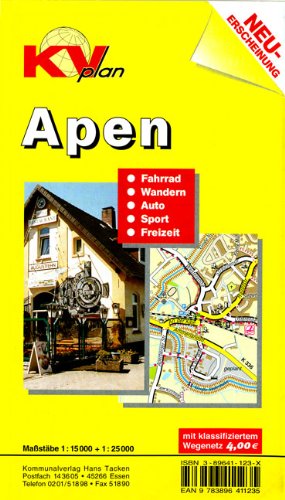 Apen: 1:15.000 Gemeindeplan mit Freizeitkarte 1:25.000 incl. Rad- und Wanderwegen Maps & Plans