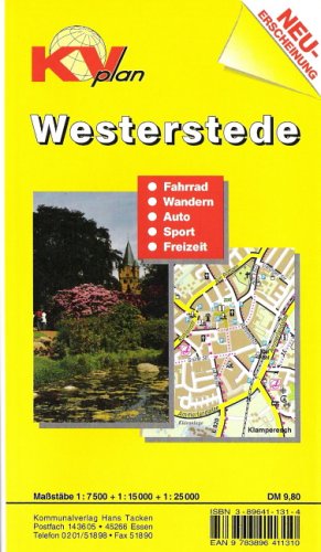 Westerstede. 1:15000. Stadtplan mit Freizeitkarte 1:25000. Mit Radrouten und Wanderwegen Maps & Plans