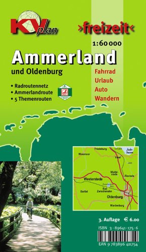 Ammerland Landkreis: 1:60000 Freizeitkarte mit Ammerlandroute Maps & Plans