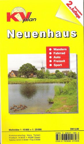 Neuenhaus: 1:15000. Gemeindeplan mit Freizeitkarte 1:25000. Mit Wanderwegen und Radrouten book