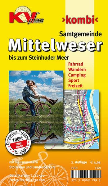 Mittelweser (Landesbergen und Stolzenau): 1:12.500 Samtgemeindeplan und Freizeitkarte 1:25.000 inkl. Radrouten und Wanderwege der Region: Radkarte / ... Samtgemeindeplan (KVplan Mittelweser-Region) Leisure, Home & Garden