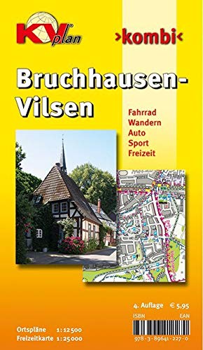 Bruchhausen-Vilsen, KVplan, Radkarte/Wanderkarte/Stadtplan, 1:25.000 / 1:12.500 Leisure, Home & Garden