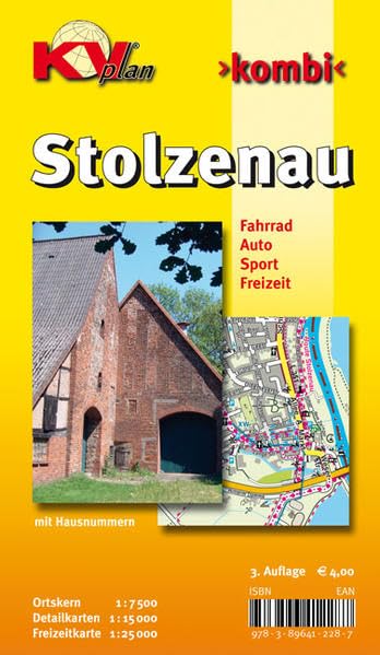 Stolzenau: 1:12.500 Gemeindeplan und Freizeitkarte 1:25.000 inkl. Radrouten der Region und einer Ortskernkarte in 1:7.500 (KVplan Mittelweser-Region) Leisure, Home & Garden